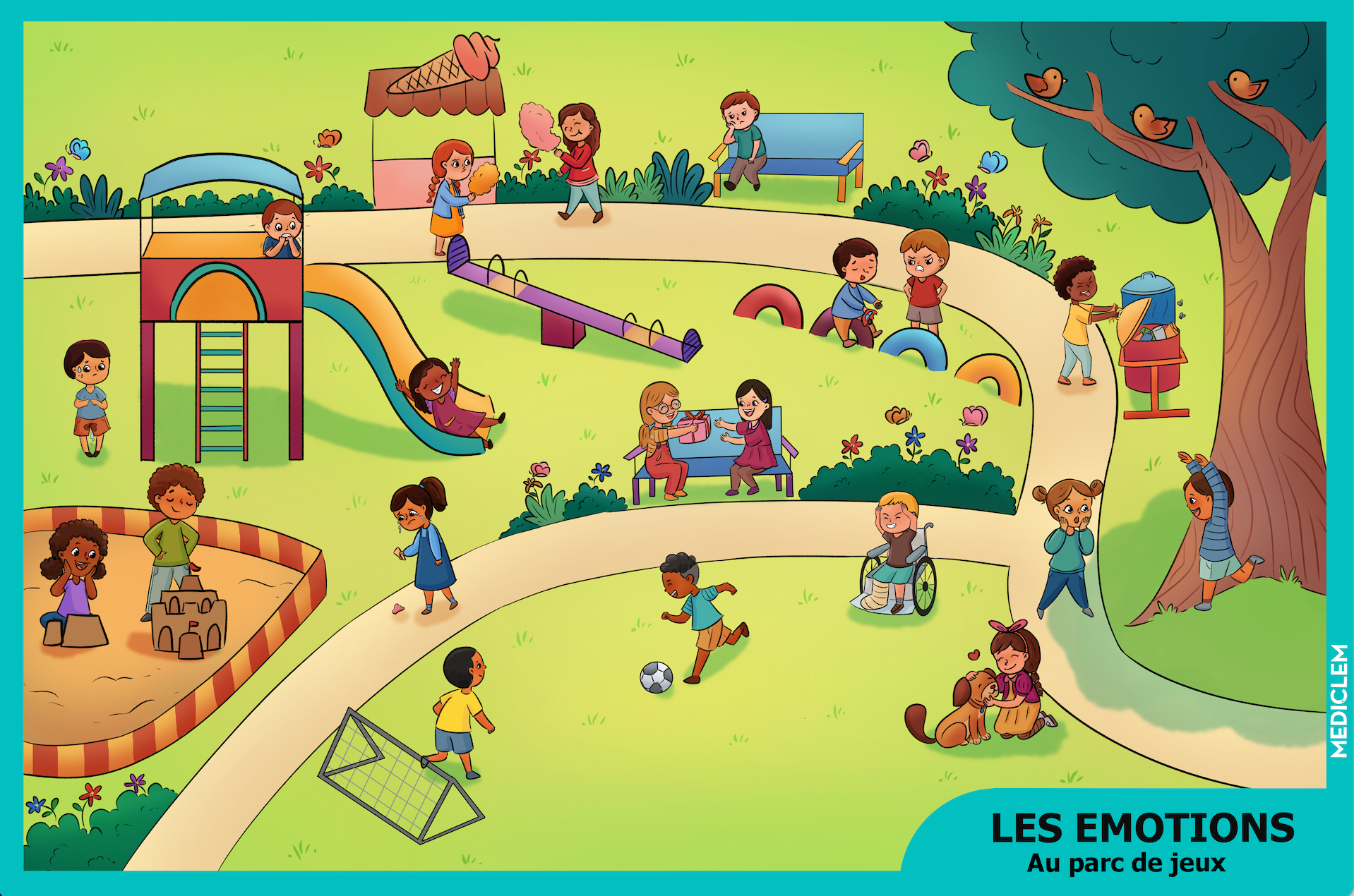 Poster et Livret LES EMOTIONS - Au parc de jeux
