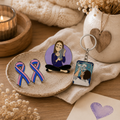 Pack 2 pin's deuil périnatal + 1 broche Mamange + 1 porte-clés Papange