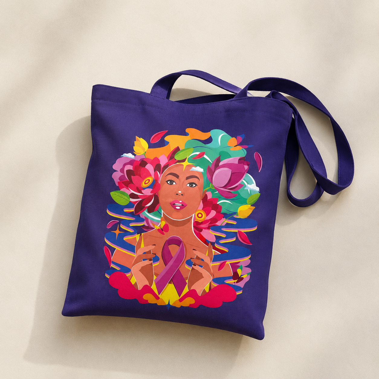 Tote Bag zippé Cancer du sein
